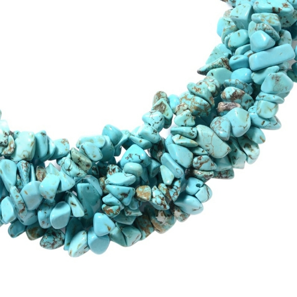 Blue Howlite Multi Gemstone Necklace - Picture 2 of 3